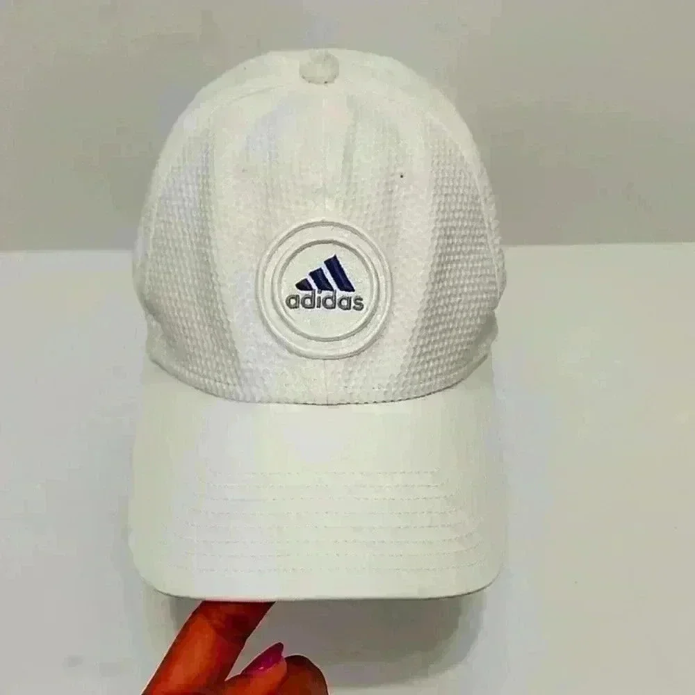 Adidas Mens PGA White Textured Adjustable Outdoor Cap Baseball Hat